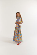 Load image into Gallery viewer, La Bohème Girls Camila Maxi Dress Cotton Agate Azure
