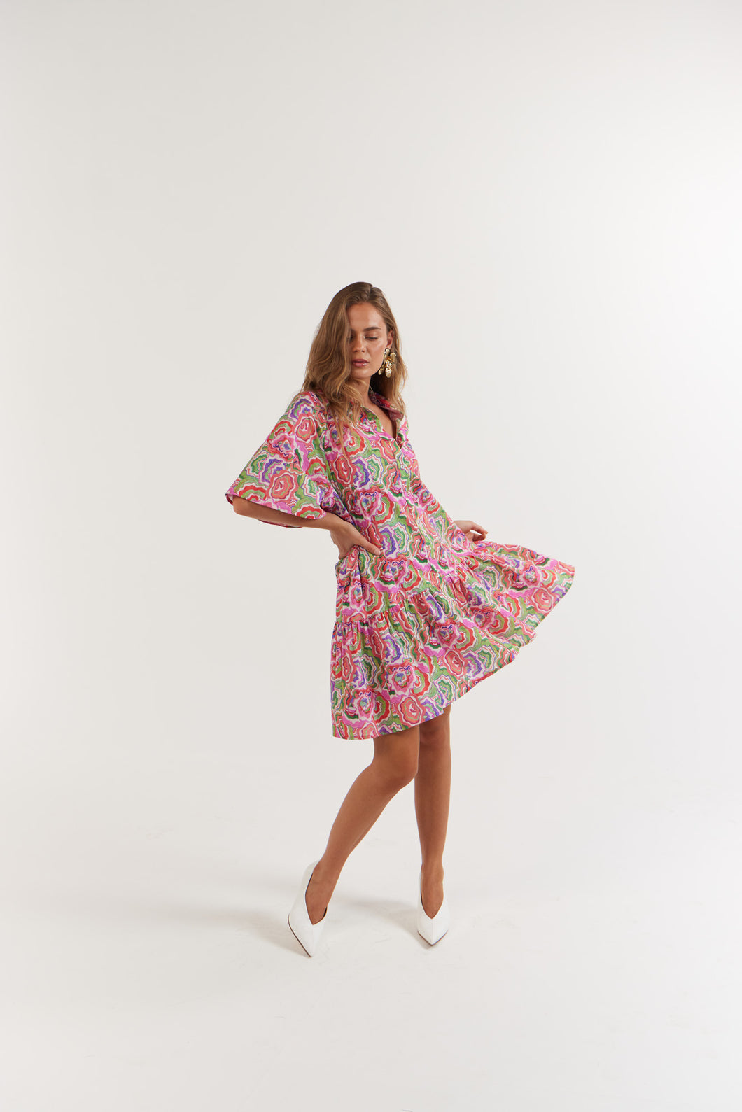 La Bohème Girls Moxie Mini Dress Cotton Agate Candy Apple