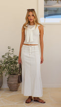 Load image into Gallery viewer, White Wanderlust Panel Maxi Skirt
