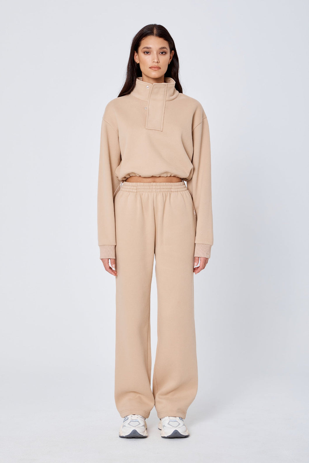 The Straight Leg Track Pant in Sand
