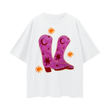 Load image into Gallery viewer, Cowgirl Oversize Deep Drop Shoulder Tee
