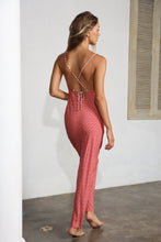 Load image into Gallery viewer, Belize Augustina Slip Maxi Dress - Raspberry Twist
