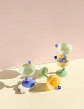 Load image into Gallery viewer, Swirl Glass - Desert Bowl in Jade/Purple
